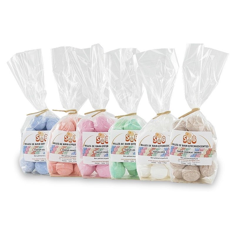 Mini effervescent coconut balls - 15 pcs bag