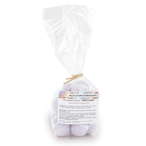 Lavender effervescent mini-balls - Bag 15