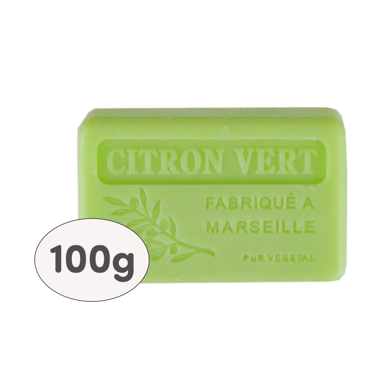 SB Collection brings to the professional market boxes of 9 100g soaps, shrink-wrapped and labelled - CITRON VERT