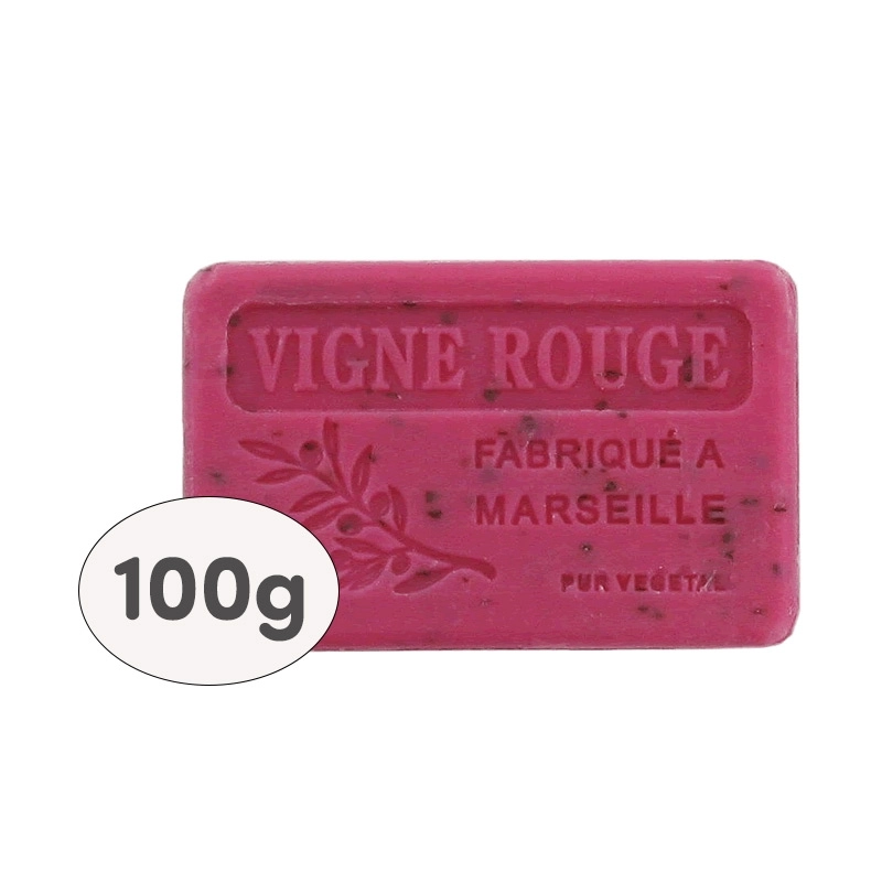 SB Collection brings to the professional market boxes of 9 100g soaps, shrink-wrapped and labelled - VIGNE ROUGE