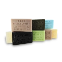 Sale to professionals of a range of exceptional soaps, blend of Marseille/Aleppo Soap 100g - Discovery box of 8