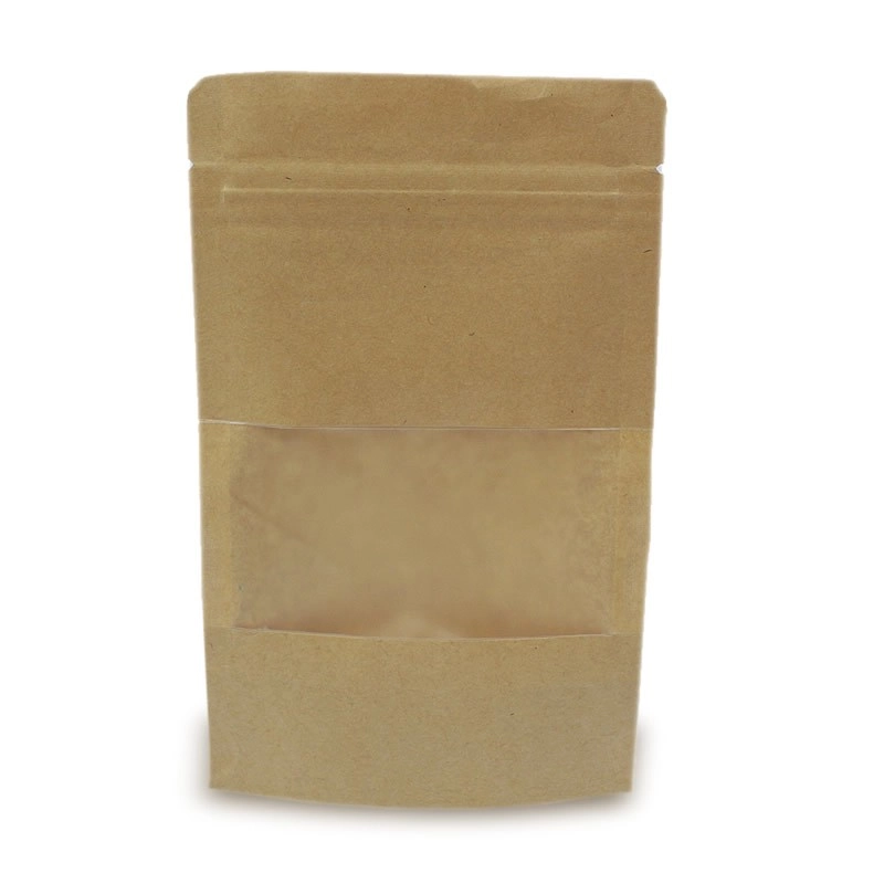 Kraft bag with zip fastening