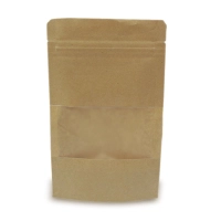 Kraft bag with zip fastening