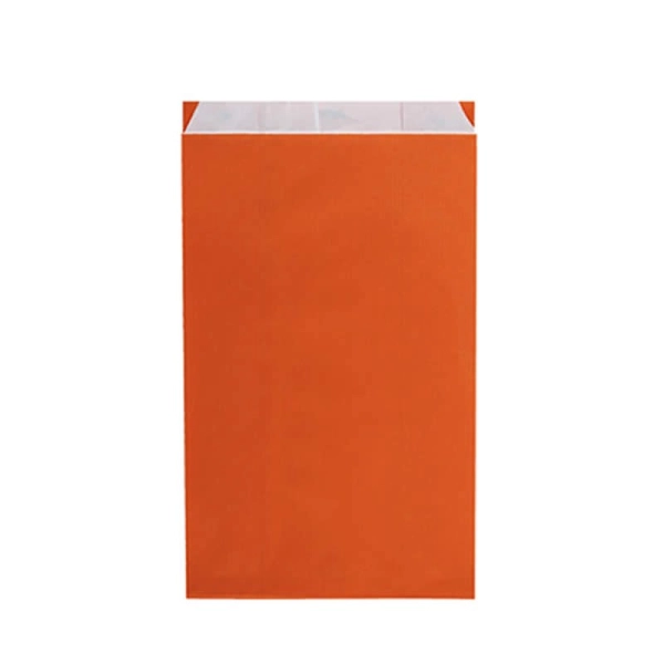 Plain orange kraft gift bags