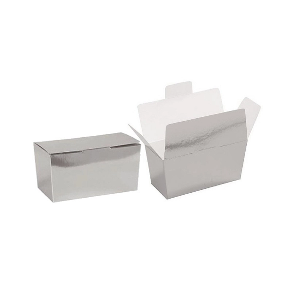 Silver boxes 13 x 7 x 6.3 cm - pack of 25