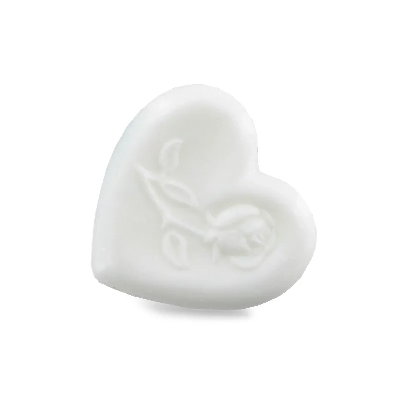 Manufacturer of heart-shaped soaps with white rose - Small pack distribution