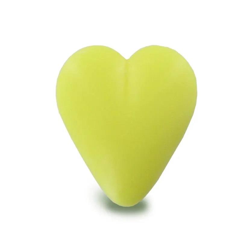 Wholesale small heart-shaped soaps - yellow heart 34g