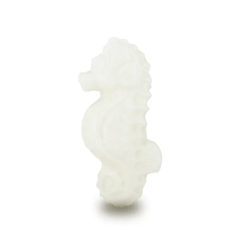 Wholesale small animal shaped soaps - white seahorse