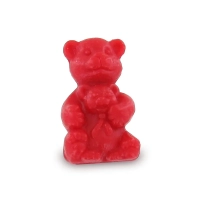 Wholesale small animal-shaped soaps - red teddy bear