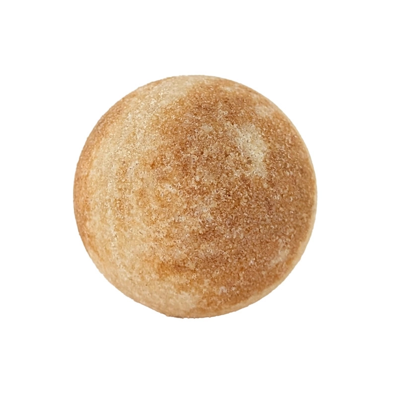 Small coconut-scented effervescent bath ball for professionals