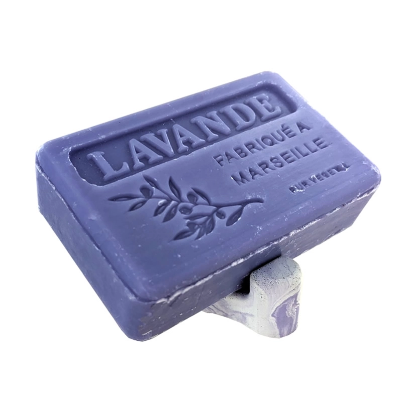 Douceur lactée" flower glycerine soap bar