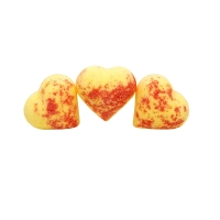 Manufacturer of two-tone heart-shaped effervescent bombs.