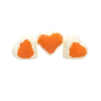 Manufacture of orange-flavoured effervescent hearts