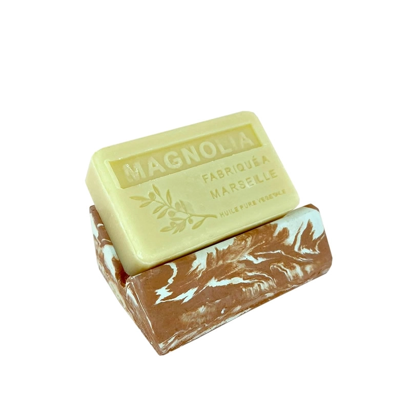 Douceur lactée" flower glycerine soap bar