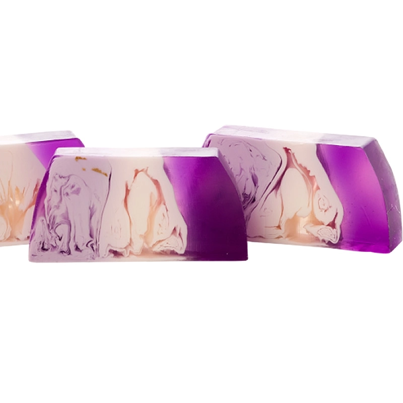 Sliced bars of soap for sale in shops.