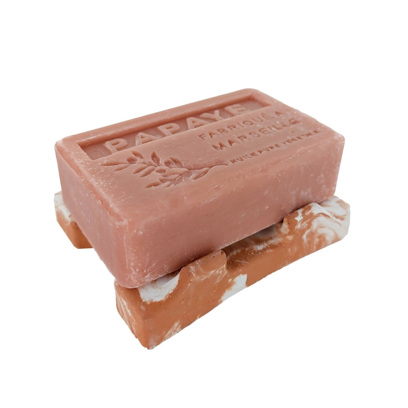 Douceur lactée" flower glycerine soap bar