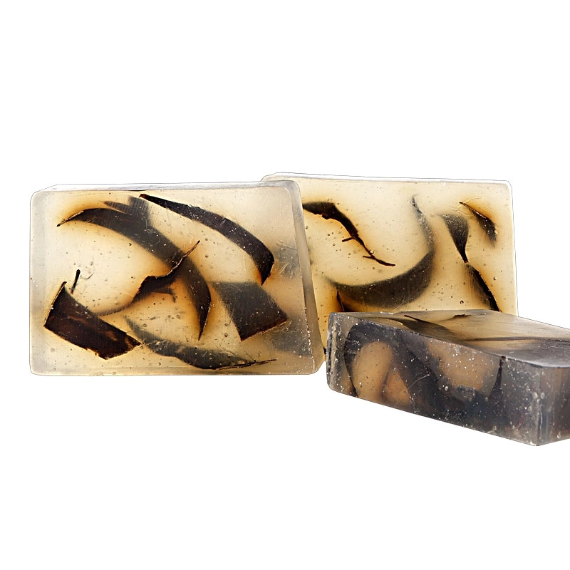 Glycerine soap bar to slice in shop. Eucalyptus fragrance