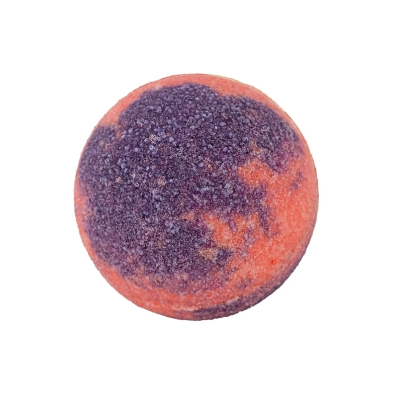 Small passion fruit scented effervescent bath ball for boutiques