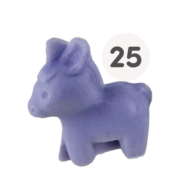 Small soap in the shape of a donkey with a lavender scent - sold to professionals;