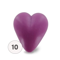 Purple heart-shaped soap 34g - Bag 10 