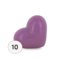 Purple heart-shaped soap 34g - Bag 10 