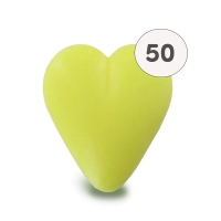 Yellow heart-shaped soap 34g - Bag 50 
