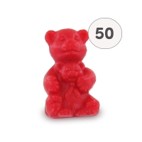 Red teddy bear soap - Bag 50 