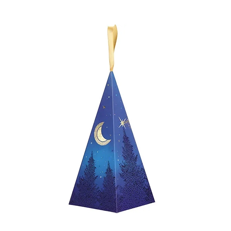 Red Father Christmas paper pyramid - Set of 24