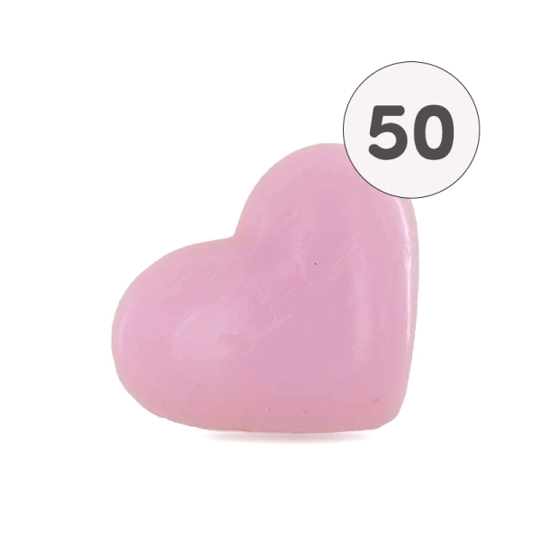 Wholesale small heart-shaped soaps - pink heart 34g