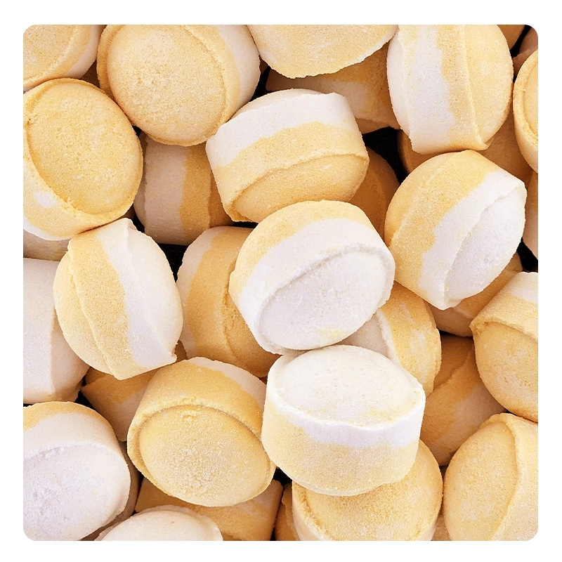 Lime flavoured two-tone mini effervescent balls - 1 kilo 