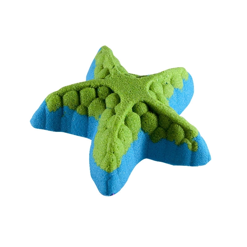 Blue-green starfish effervescent spray